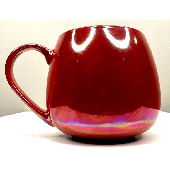 Tim Hortons 2020 Red & White Maple Leaf Barrel Shaped Coffee Mug Cup 12 Oz. - Picture 4 of 5